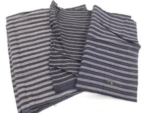 アンティーク　縞木綿はぎれセット